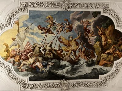 Deckengemälde im Carabinieri Saal Deckengemälde im Carabinieri Saal